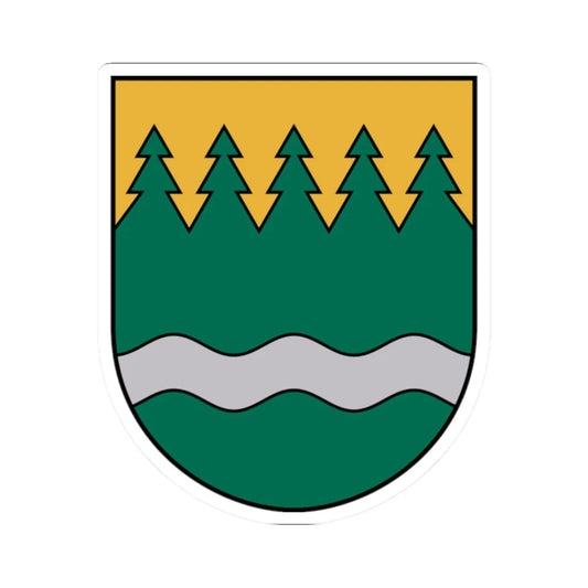 Ligatne COA (Latvia) (Coat of Arms) STICKER Vinyl Kiss-Cut Decal 2 Inch White - The Sticker Space