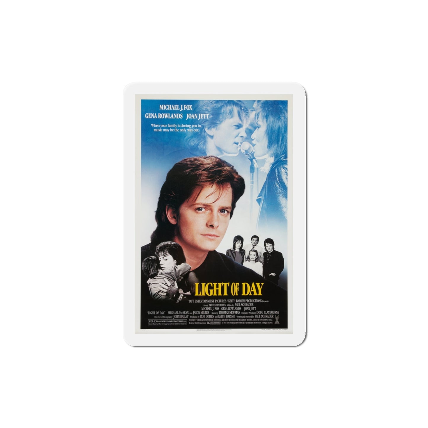 Light of Day 1987 Movie Poster Die-Cut Magnet-3" x 3"-The Sticker Space