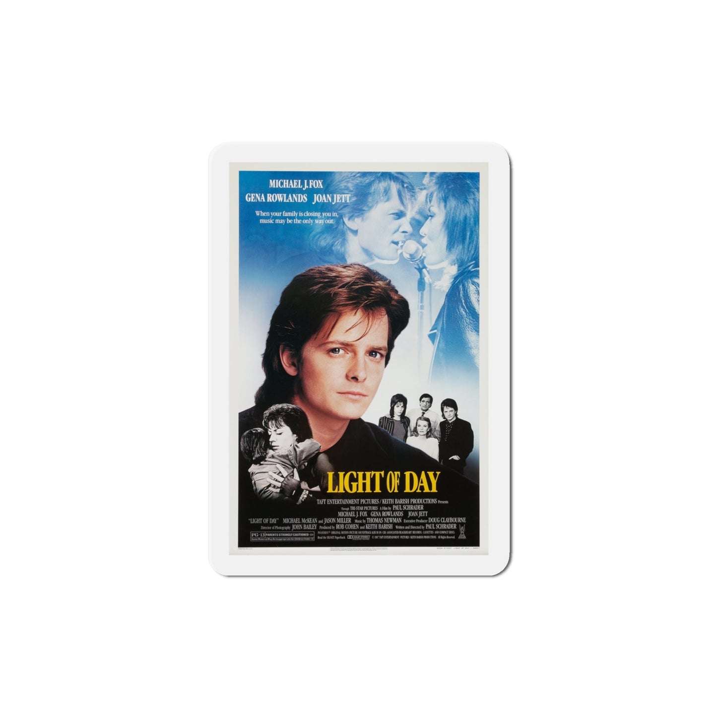 Light of Day 1987 Movie Poster Die-Cut Magnet-4" x 4"-The Sticker Space