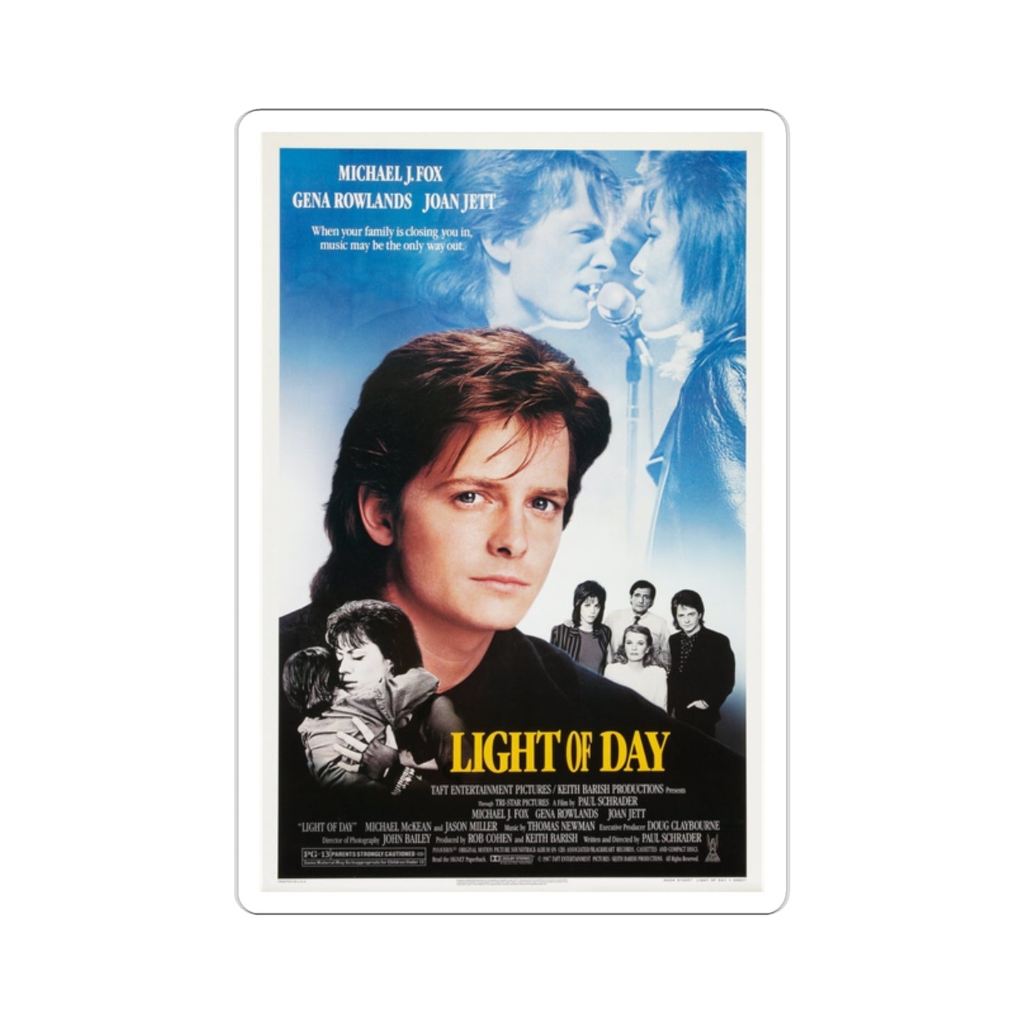 Light of Day 1987 Movie Poster STICKER Vinyl Die-Cut Decal-2 Inch-The Sticker Space