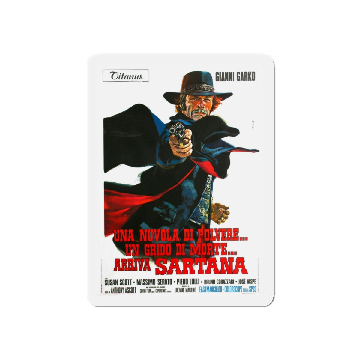 LIGHT THE FUSE... SARTANA IS COMING 1970 Movie Poster - Refrigerator Magnet-3" x 3"-The Sticker Space