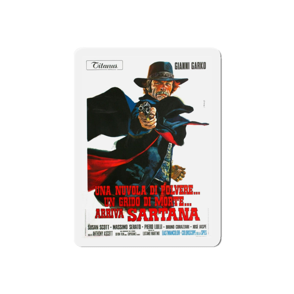 LIGHT THE FUSE... SARTANA IS COMING 1970 Movie Poster - Refrigerator Magnet-5" x 5"-The Sticker Space