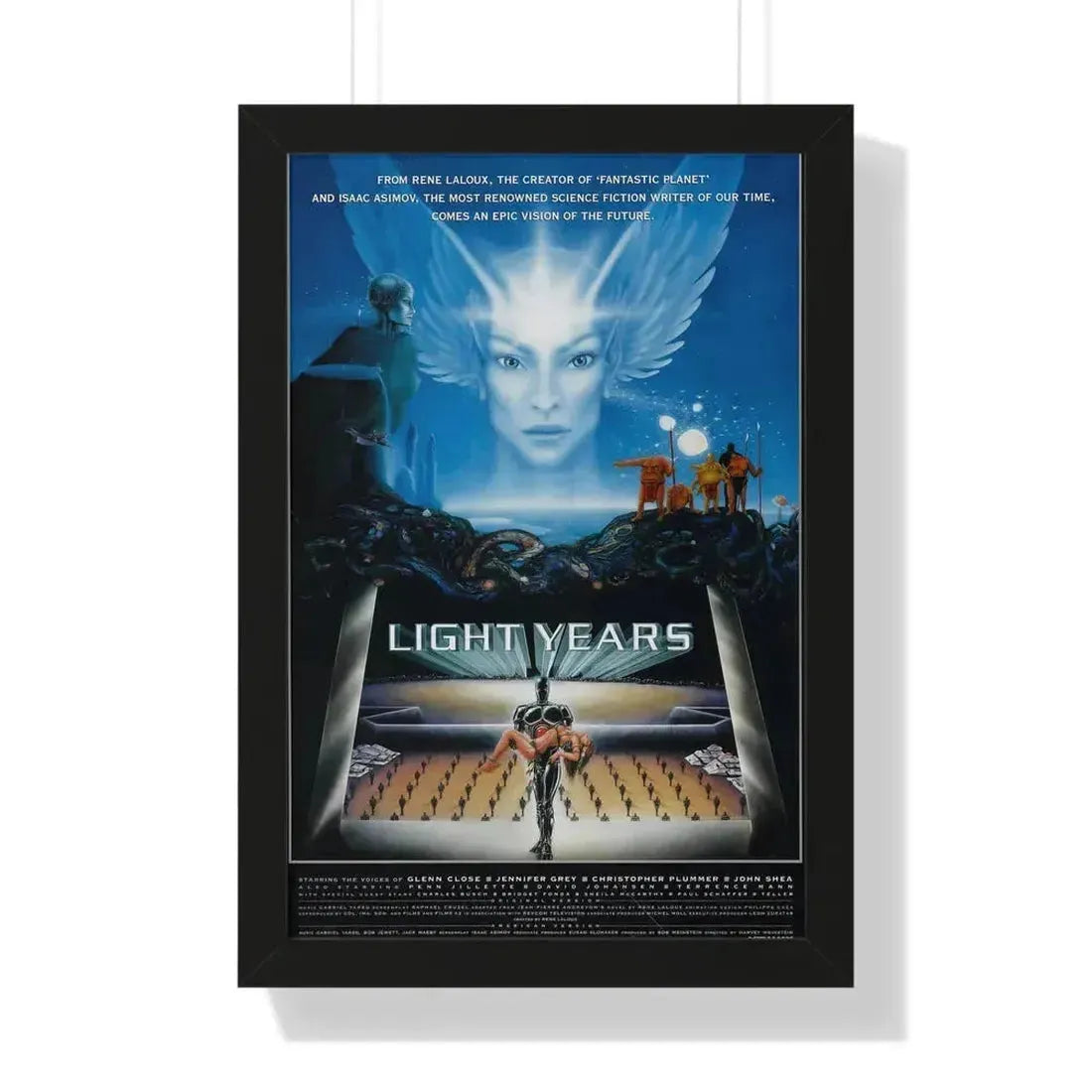 LIGHT YEARS 1988 - Framed Movie Poster 16″ x 24″ Black - The Sticker Space