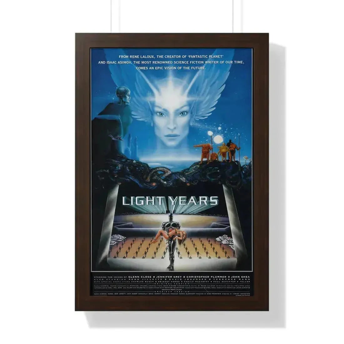 LIGHT YEARS 1988 - Framed Movie Poster 16″ x 24″ Walnut - The Sticker Space