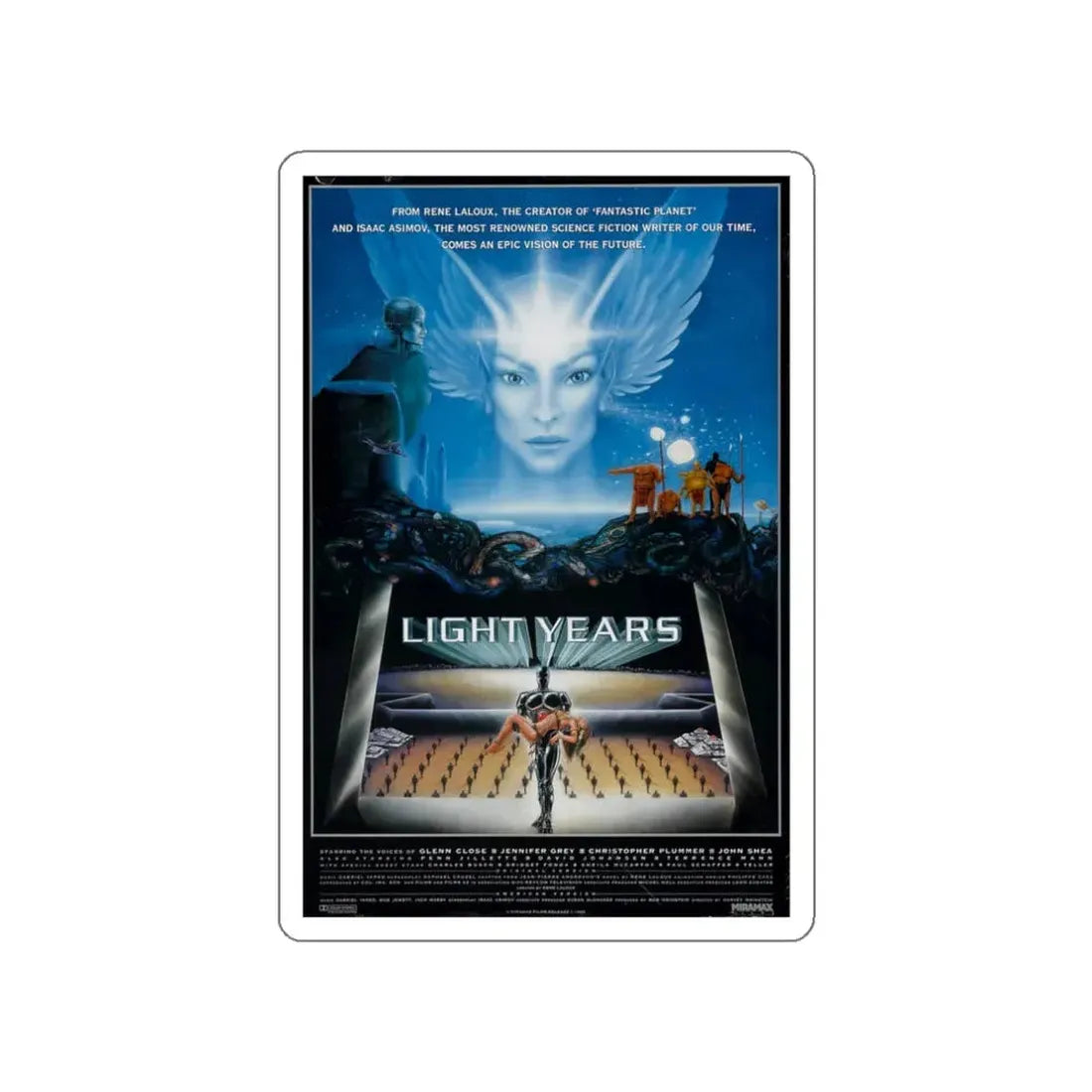 LIGHT YEARS 1988 Movie Poster STICKER Vinyl Die-Cut Decal 3 Inch - The Sticker Space