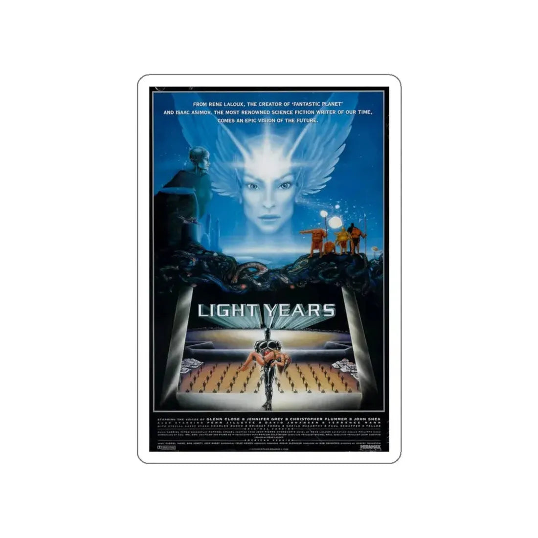 LIGHT YEARS 1988 Movie Poster STICKER Vinyl Die-Cut Decal 5 Inch - The Sticker Space