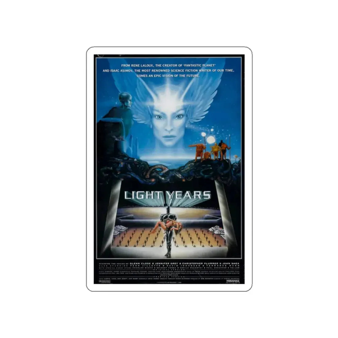 LIGHT YEARS 1988 Movie Poster STICKER Vinyl Die-Cut Decal - The Sticker Space