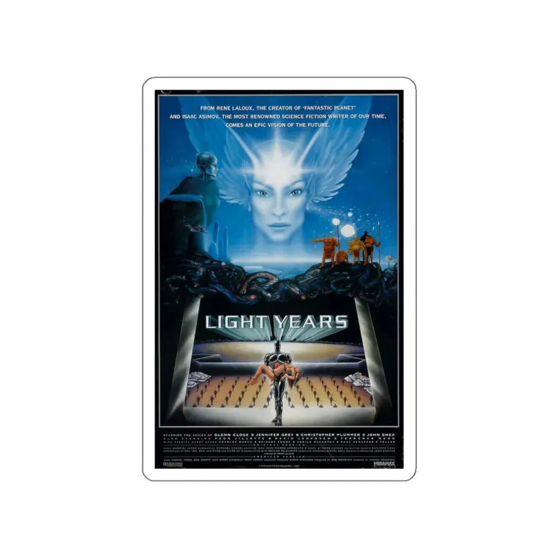 LIGHT YEARS 1988 Movie Poster STICKER Vinyl Die-Cut Decal - The Sticker Space
