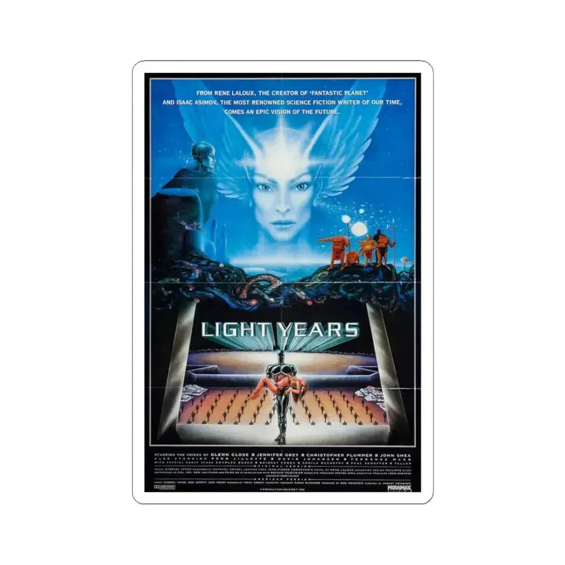 Light Years 1988 Movie Poster - STICKER Vinyl Kiss-Cut Decal 3 Inch White - The Sticker Space