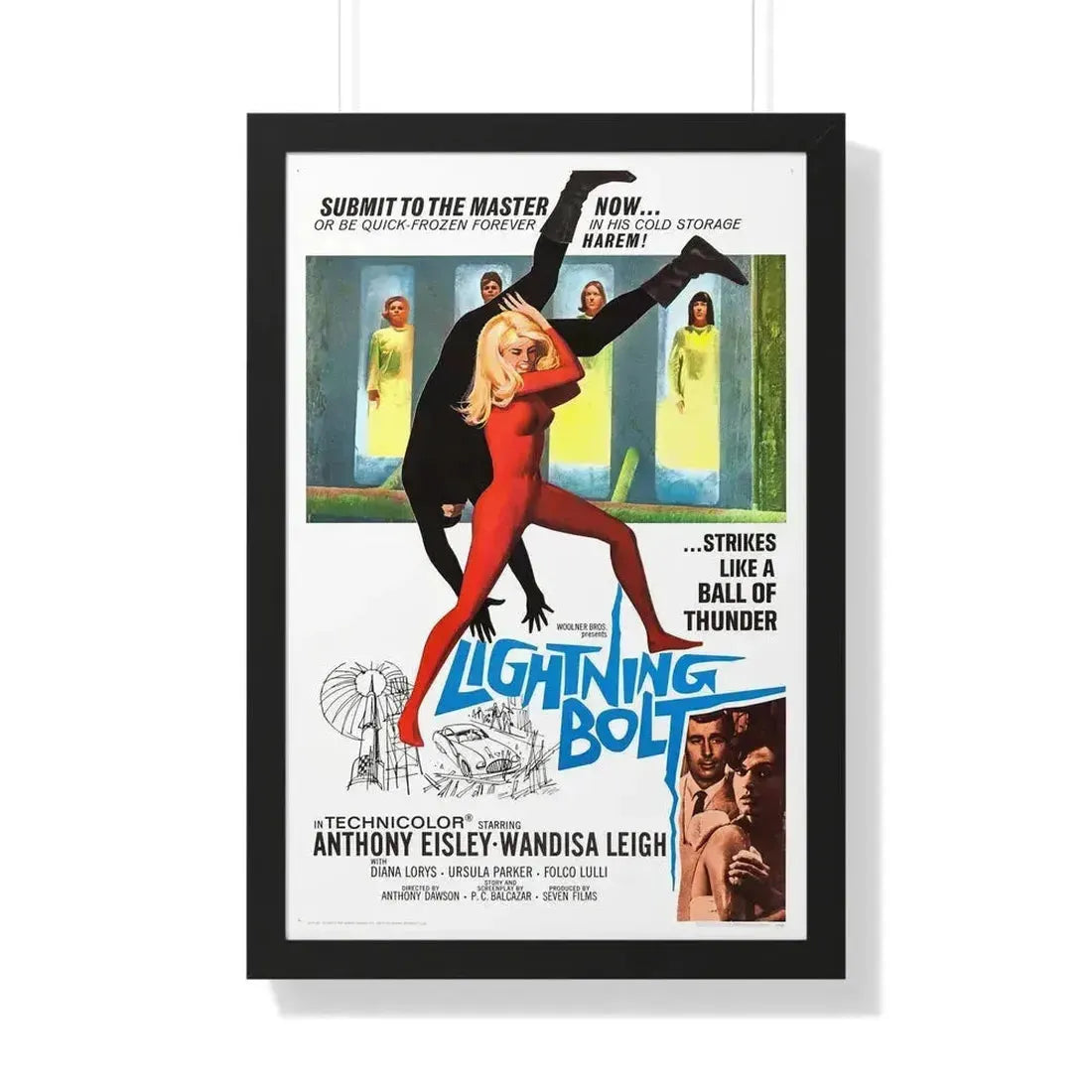 LIGHTNING BOLT 1966 - Framed Movie Poster 20" x 30" Black - The Sticker Space