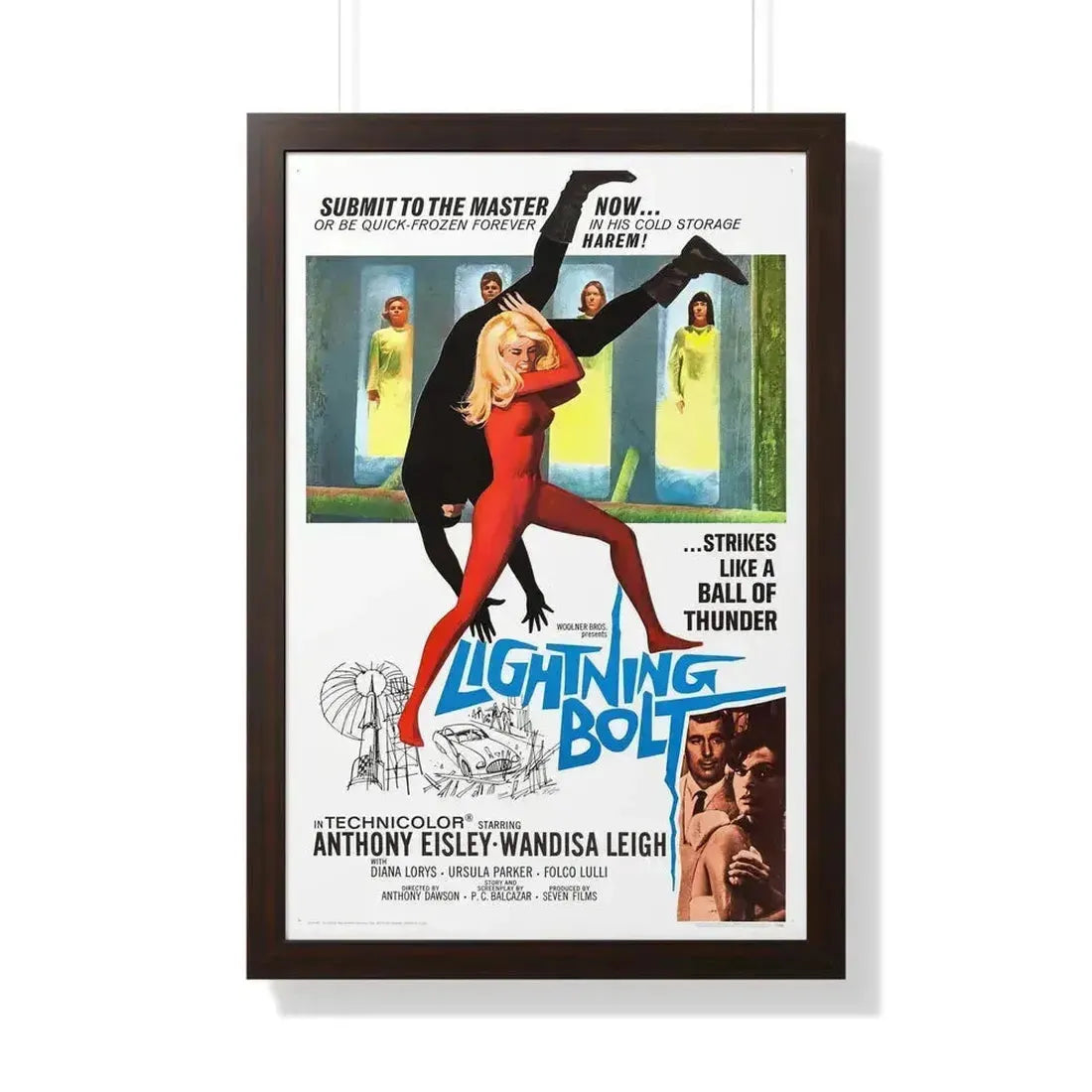 LIGHTNING BOLT 1966 - Framed Movie Poster 20" x 30" Walnut - The Sticker Space
