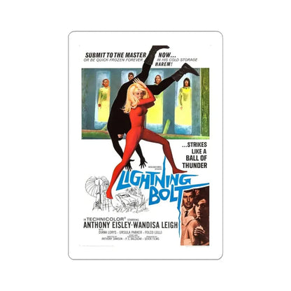LIGHTNING BOLT 1966 Movie Poster - STICKER Vinyl Kiss-Cut Decal 6 Inch White - The Sticker Space