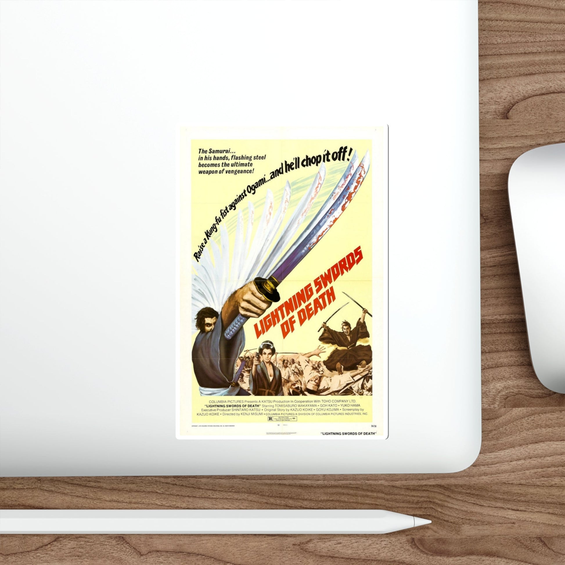 Lightning Swords of Death 1973 Movie Poster STICKER Vinyl Die-Cut Decal-The Sticker Space