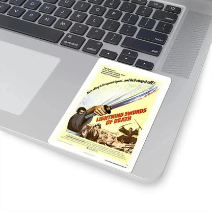 Lightning Swords of Death 1973 Movie Poster - STICKER Vinyl Kiss-Cut Decal - The Sticker Space