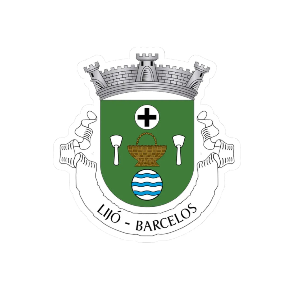 Lijó (Portugal) (Coat of Arms) STICKER Vinyl Kiss-Cut Decal 2 Inch White - The Sticker Space