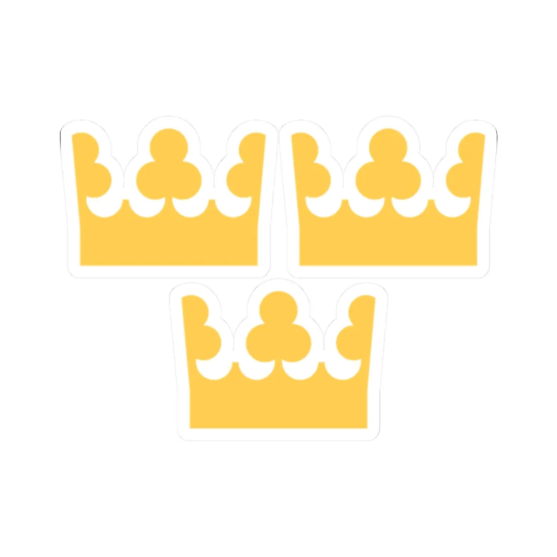 Lilla riksvapnet utan sköld (Sweden) (Coat of Arms) STICKER Vinyl Kiss-Cut Decal 2 Inch White - The Sticker Space