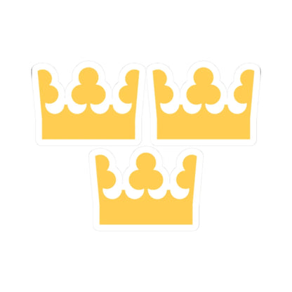 Lilla riksvapnet utan sköld (Sweden) (Coat of Arms) STICKER Vinyl Kiss-Cut Decal 2 Inch White - The Sticker Space