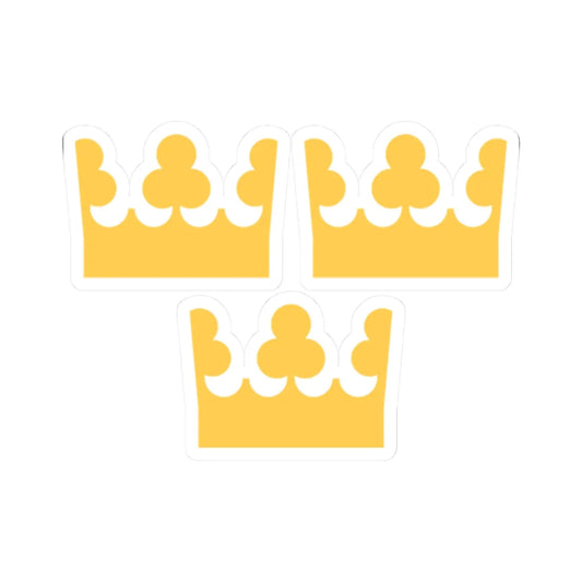 Lilla riksvapnet utan sköld (Sweden) (Coat of Arms) STICKER Vinyl Kiss-Cut Decal 2 Inch White - The Sticker Space