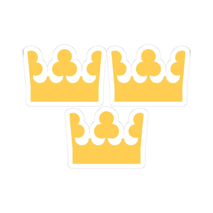 Lilla riksvapnet utan sköld (Sweden) (Coat of Arms) STICKER Vinyl Kiss-Cut Decal 3 Inch White - The Sticker Space