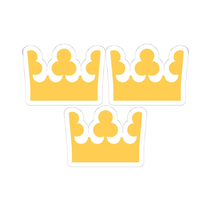 Lilla riksvapnet utan sköld (Sweden) (Coat of Arms) STICKER Vinyl Kiss-Cut Decal 4 Inch White - The Sticker Space