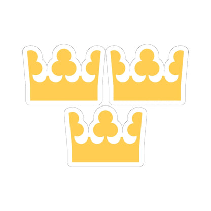 Lilla riksvapnet utan sköld (Sweden) (Coat of Arms) STICKER Vinyl Kiss-Cut Decal 6 Inch White - The Sticker Space