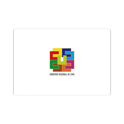 Lima region flag (Peru) STICKER Vinyl Kiss-Cut Decal 6 Inch White - The Sticker Space