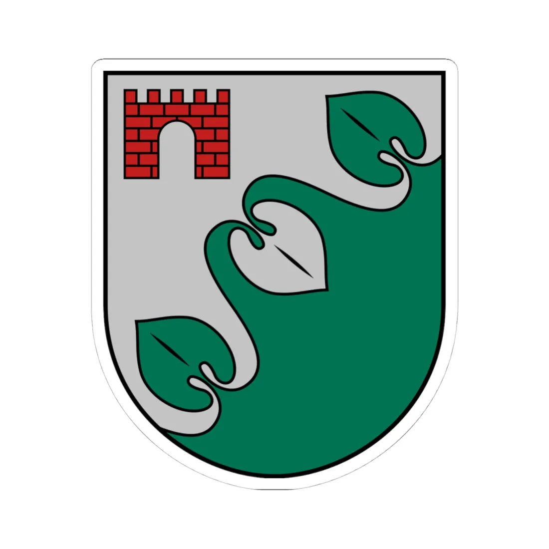 Limbažu novads COA 2011-2021 (Latvia) (Coat of Arms) STICKER Vinyl Kiss-Cut Decal 4 Inch White - The Sticker Space