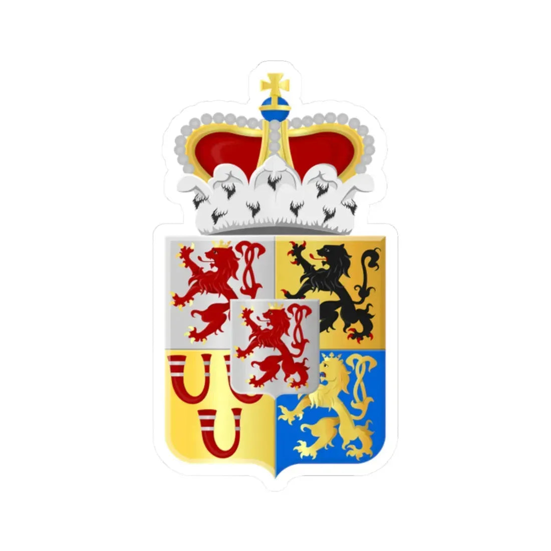 Limburg-nl-wapen (Netherlands) (Coat of Arms) STICKER Vinyl Kiss-Cut Decal 2 Inch White - The Sticker Space