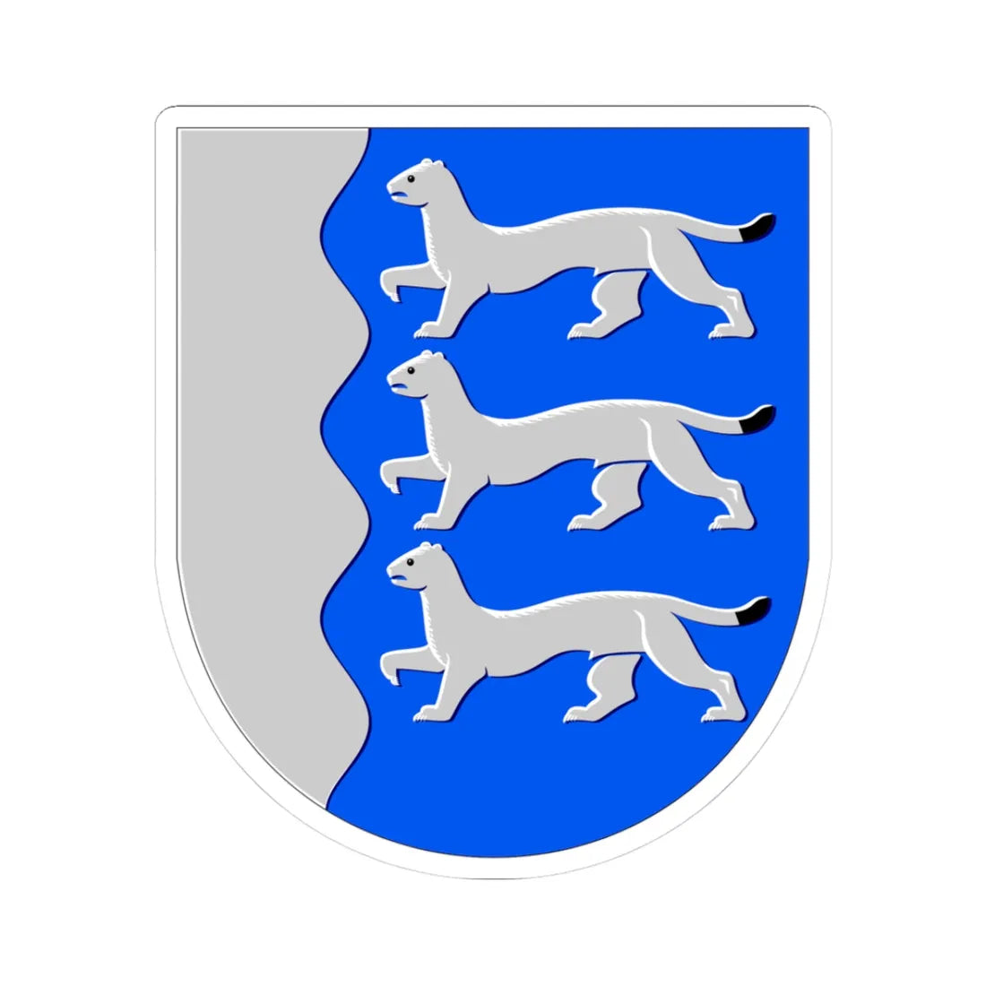 Liminka.vaakuna (Finland) (Coat of Arms) STICKER Vinyl Kiss-Cut Decal 3 Inch White - The Sticker Space