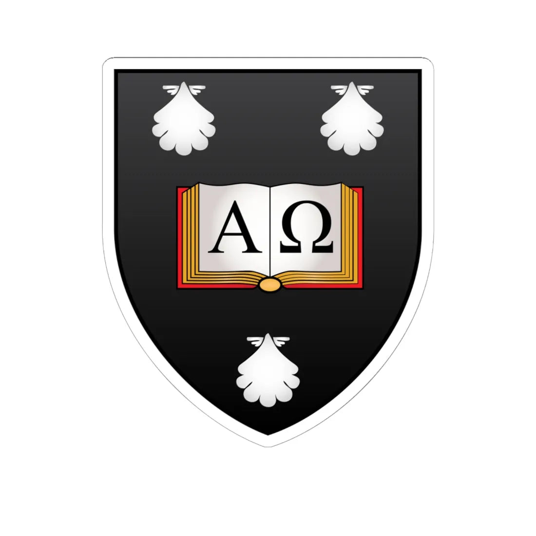 Linacre College Oxford Coat Of Arms (England) (Coat of Arms) STICKER Vinyl Kiss-Cut Decal 6 Inch White - The Sticker Space