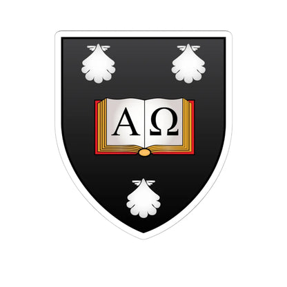 Linacre College Oxford Coat Of Arms (England) (Coat of Arms) STICKER Vinyl Kiss-Cut Decal 6 Inch White - The Sticker Space
