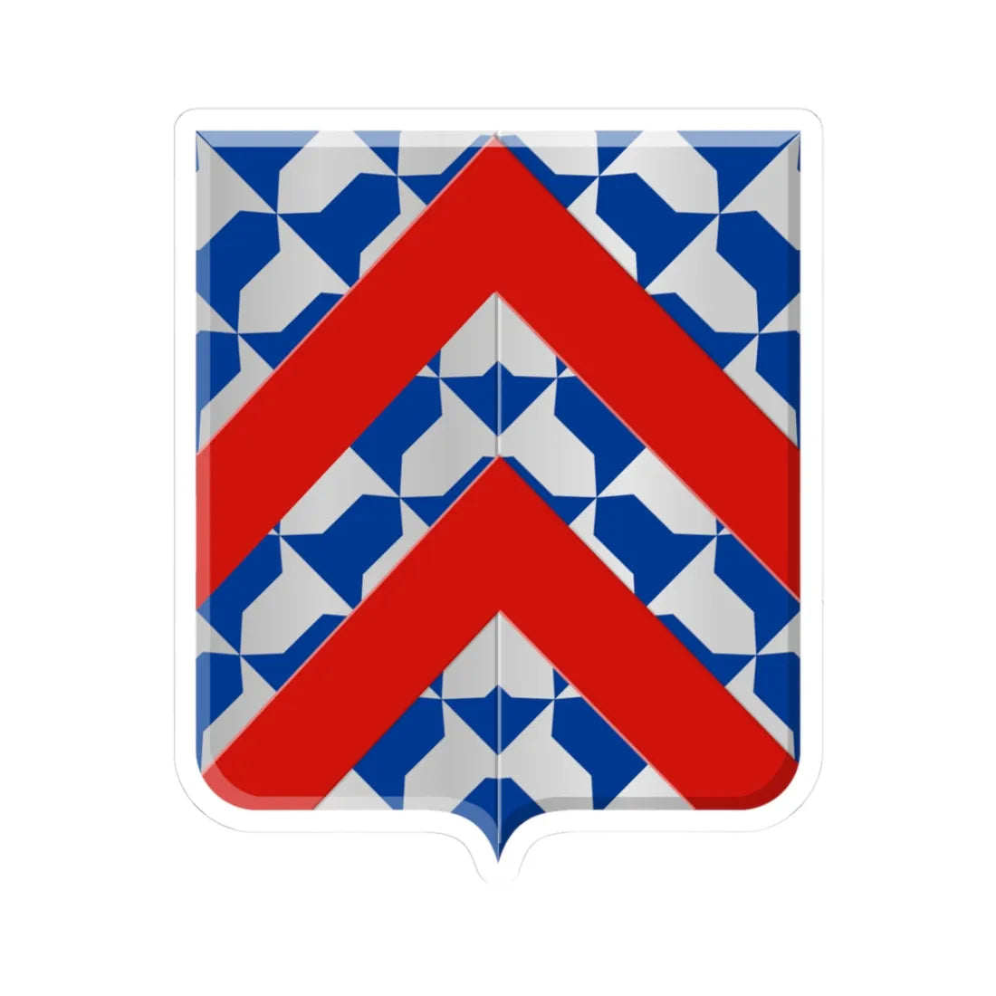 Lincent wapen (Belgium) (Coat of Arms) STICKER Vinyl Kiss-Cut Decal 3 Inch White - The Sticker Space