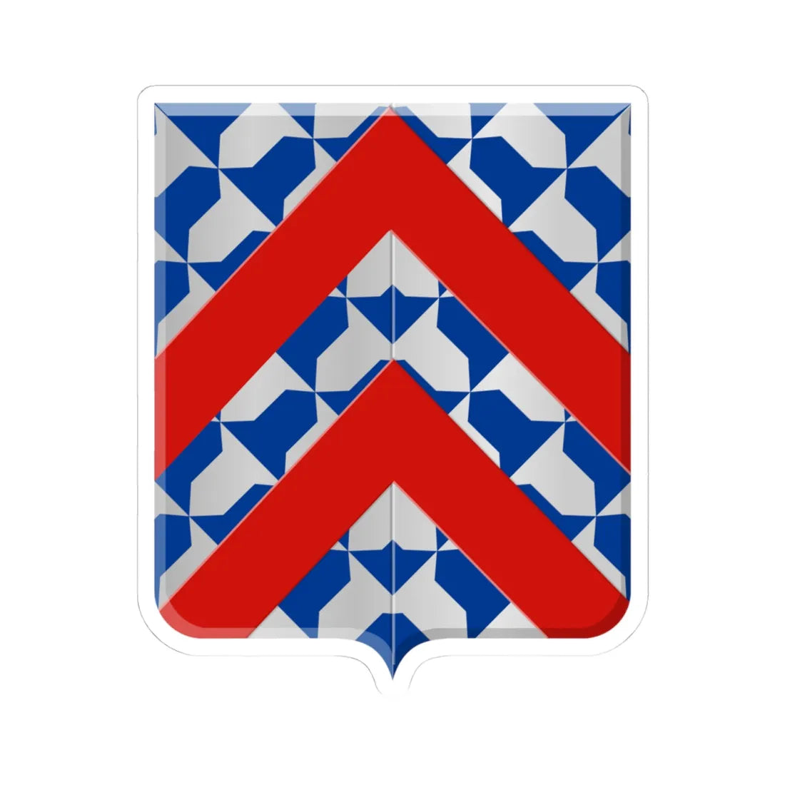 Lincent wapen (Belgium) (Coat of Arms) STICKER Vinyl Kiss-Cut Decal 4 Inch White - The Sticker Space