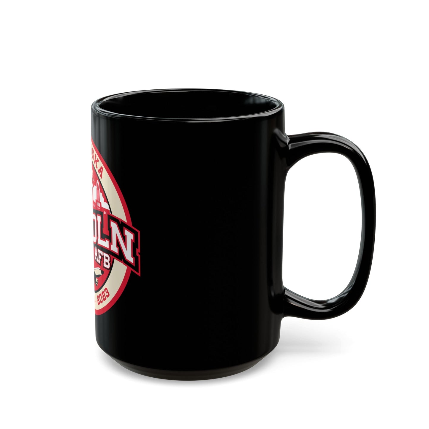 Lincoln Air Force Base (U.S. Air Force) Black Coffee Mug-The Sticker Space