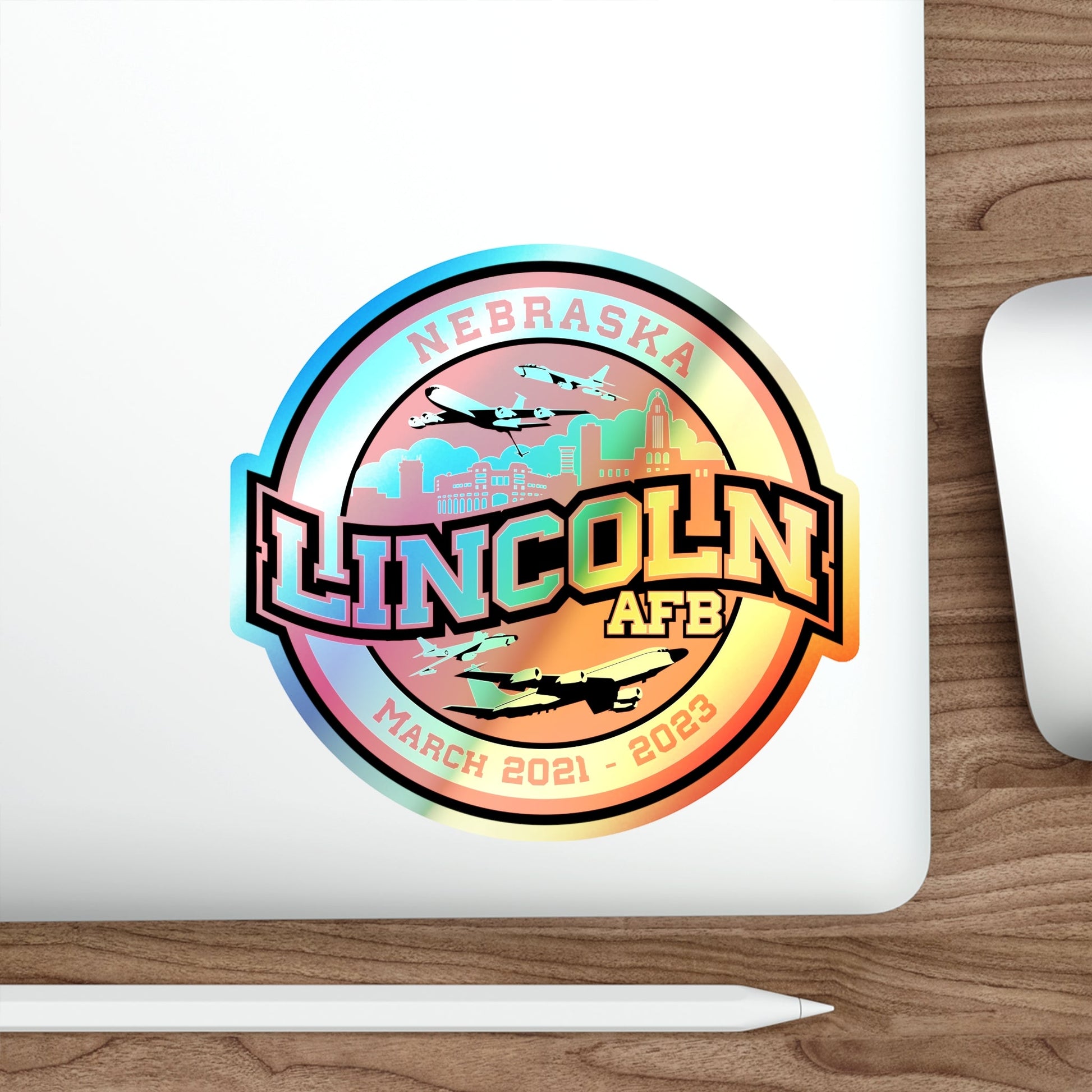 Lincoln Air Force Base (U.S. Air Force) Holographic STICKER Die-Cut Vinyl Decal-The Sticker Space