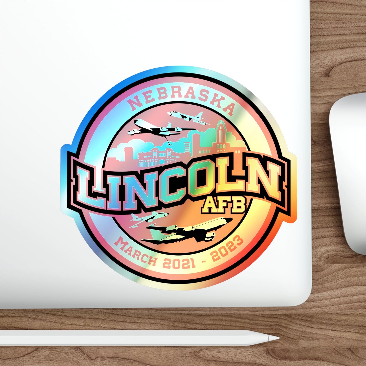 Lincoln Air Force Base (U.S. Air Force) Holographic STICKER Die-Cut Vinyl Decal-The Sticker Space