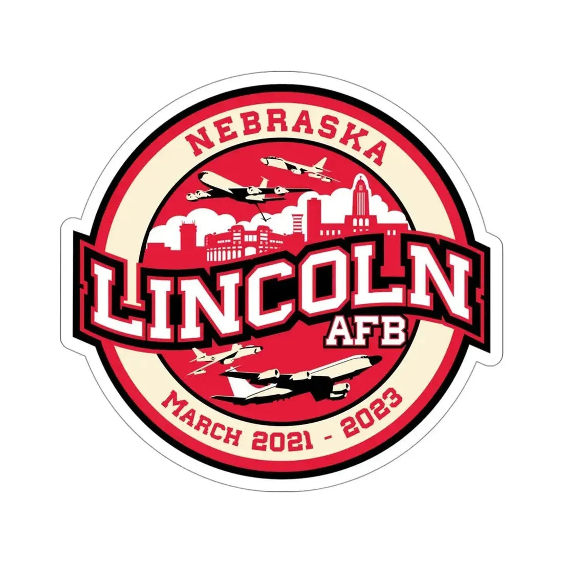 Lincoln Air Force Base (U.S. Air Force) STICKER Vinyl Die-Cut Decal 4 Inch - The Sticker Space