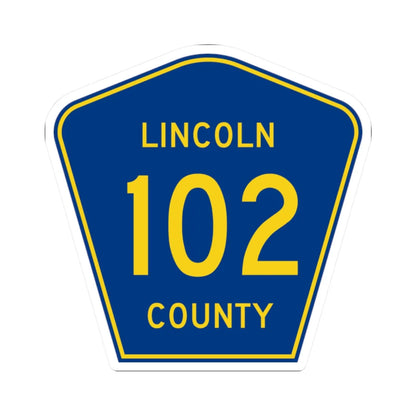Lincoln County 102 (South Dakota) (Road Sign) STICKER Vinyl Kiss-Cut Decal 2 Inch White - The Sticker Space
