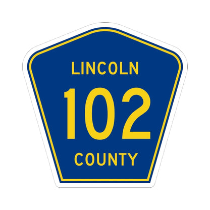 Lincoln County 102 (South Dakota) (Road Sign) STICKER Vinyl Kiss-Cut Decal 4 Inch White - The Sticker Space