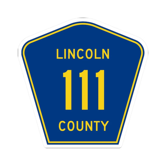 Lincoln County 111 (South Dakota) (Road Sign) STICKER Vinyl Kiss-Cut Decal 2 Inch White - The Sticker Space