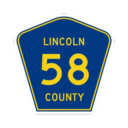 Lincoln County Route 58 AR (Arkansas) (Road Sign) STICKER Vinyl Kiss-Cut Decal 2 Inch White - The Sticker Space