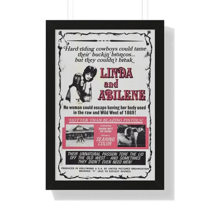 LINDA AND ABILENE 1969 - Framed Movie Poster 16″ x 24″ Black - The Sticker Space