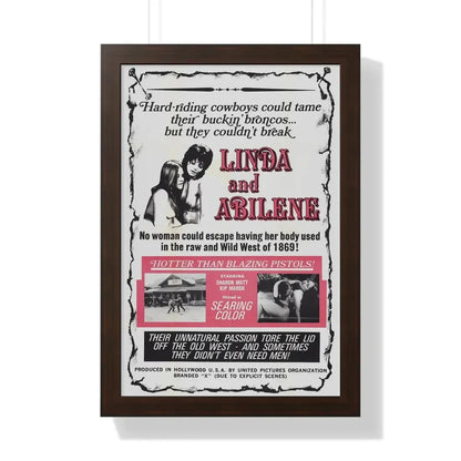 LINDA AND ABILENE 1969 - Framed Movie Poster - The Sticker Space