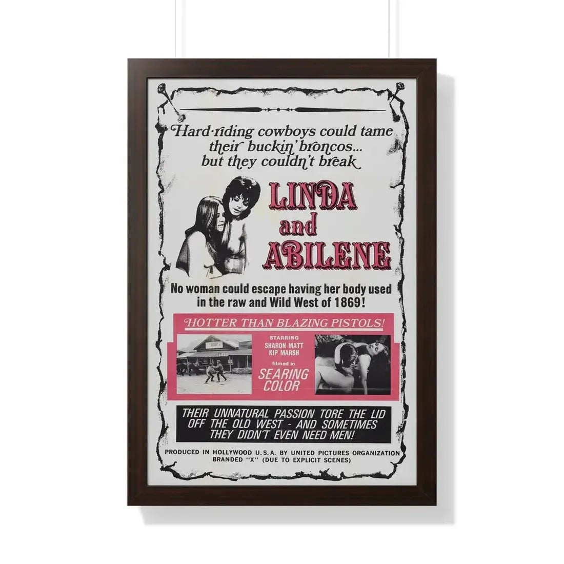 LINDA AND ABILENE 1969 - Framed Movie Poster - The Sticker Space