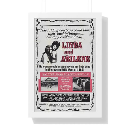 LINDA AND ABILENE 1969 - Framed Movie Poster - The Sticker Space