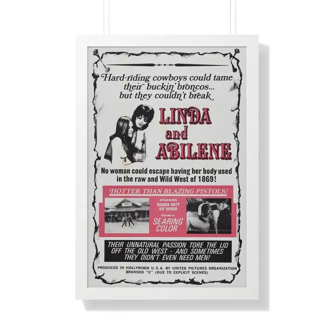 LINDA AND ABILENE 1969 - Framed Movie Poster - The Sticker Space