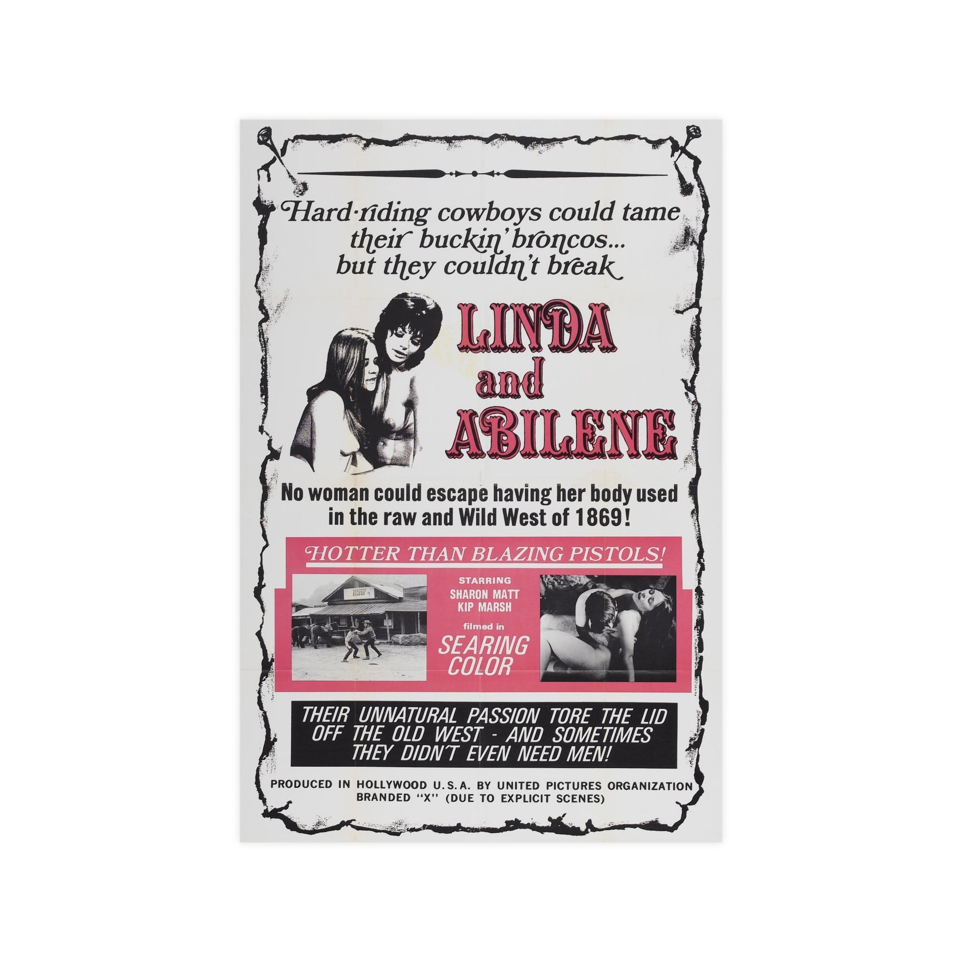 LINDA AND ABILENE 1969 - Paper Movie Poster-12″ x 18″ (Vertical)-The Sticker Space