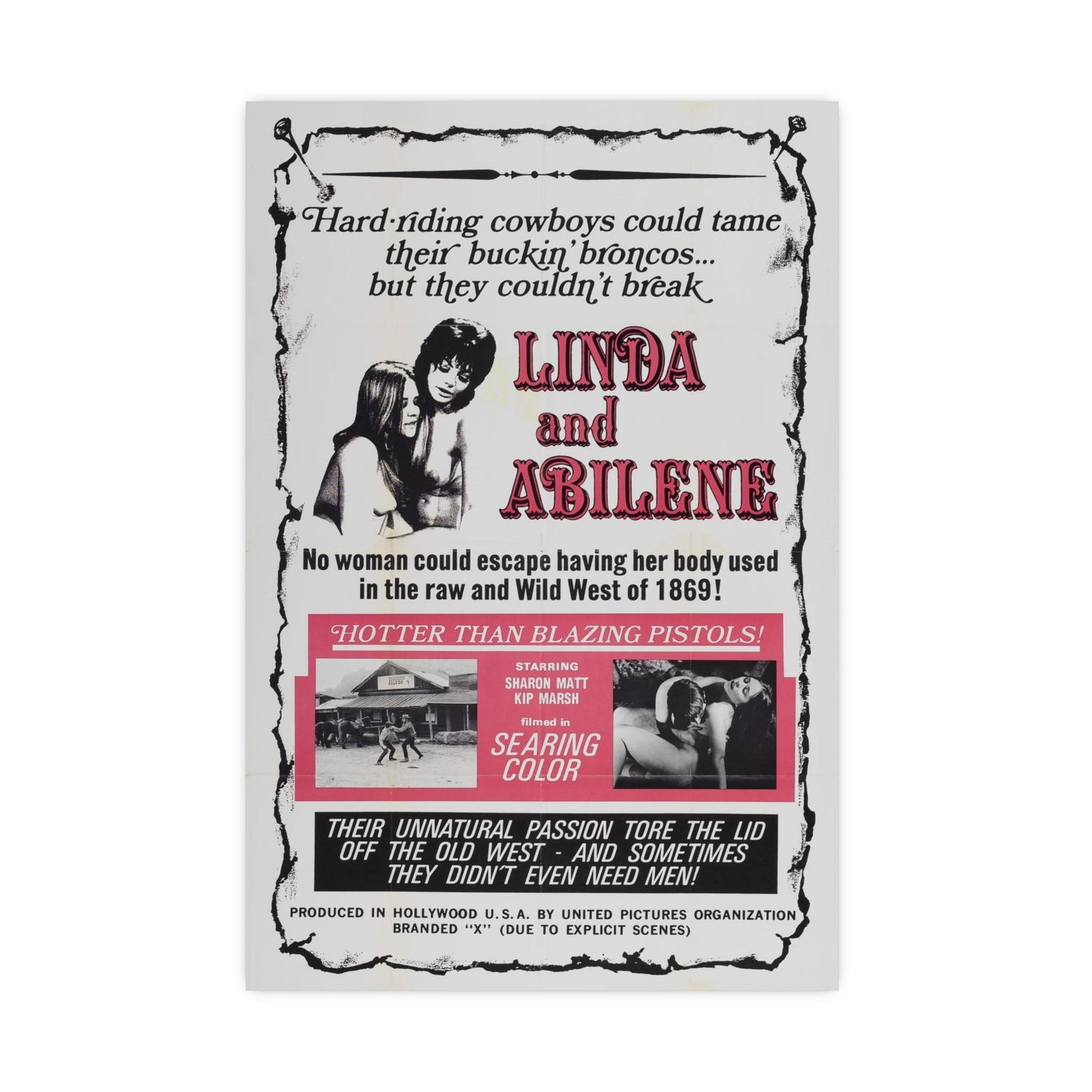 LINDA AND ABILENE 1969 - Paper Movie Poster-16″ x 24″ (Vertical)-The Sticker Space