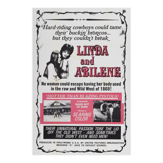 LINDA AND ABILENE 1969 - Paper Movie Poster-24″ x 36″ (Vertical)-The Sticker Space