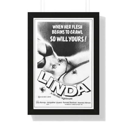LINDA (LORNA THE EXORCIST) 1974 - Framed Movie Poster 16″ x 24″ Black - The Sticker Space